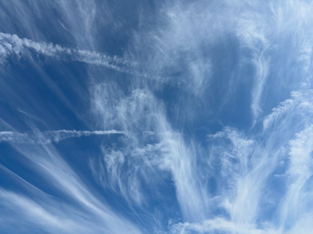 青空に広がる巻雲